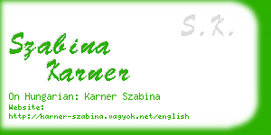 szabina karner business card